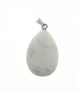 Pendentif Larme Howlite 3cm, 1 pièce